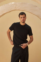 Heritage Henley Tee - Midnight Black
