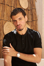 Heritage Henley Tee - Midnight Black