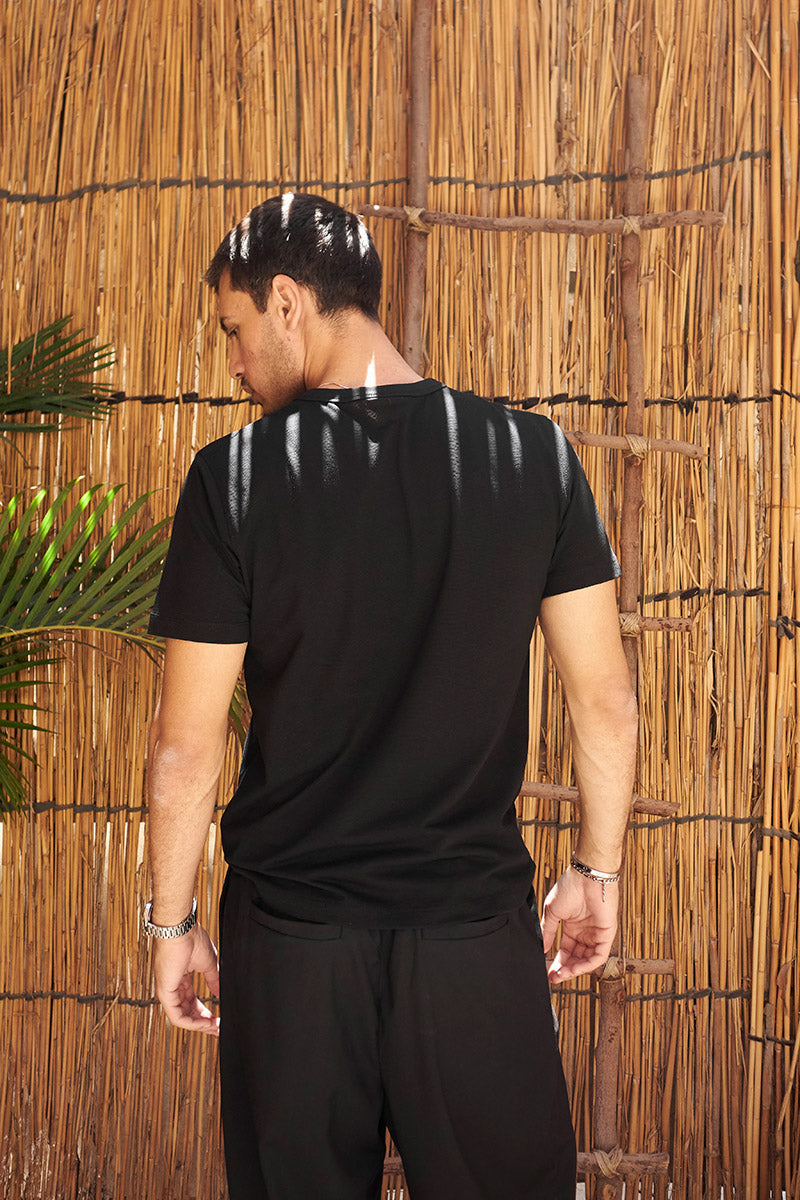 Heritage Henley Tee - Midnight Black