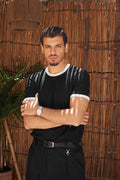 Classic Ringer Tee - Midnight Black & Ivory