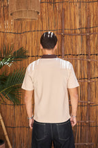 Heritage Zip Polo - Beige/Brown