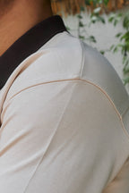 Heritage Zip Polo - Beige/Brown