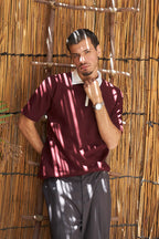 Heritage Zip Polo - Wine/Ivory