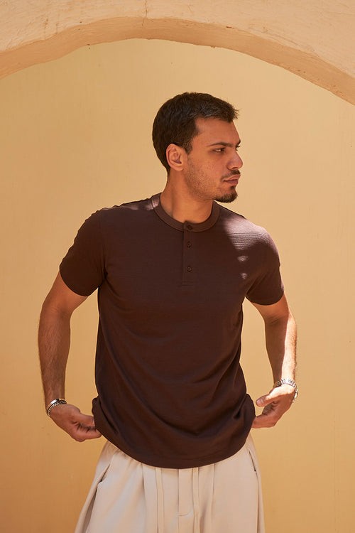 Heritage Henley Tee - Walnut