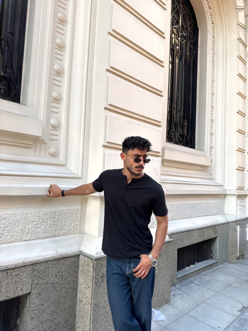 Heritage Henley Tee - Midnight Black